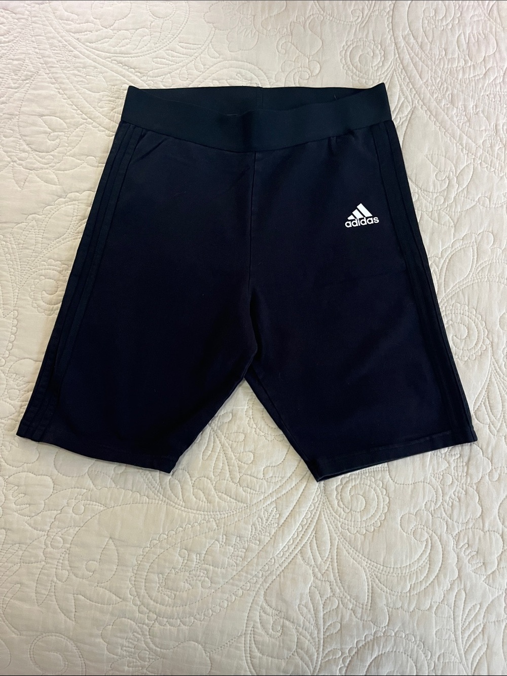 adidas Black Women's Bike Shorts with Logo
